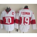 Red Wings #19 Steve Yzerman White Winter Classic CCM Throwback Stitched Jersey