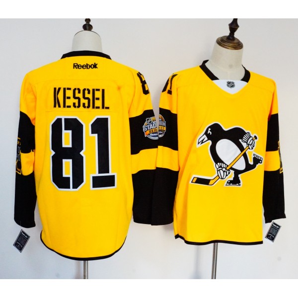 Reebok Pittsburgh Penguins #81 Phil Kessel Yellow Stitched Jersey