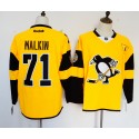 Reebok Pittsburgh Penguins #71 Evgeni Malkin Yellow Stitched Jersey