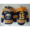 Sabres #15 Jack Eichel Navy Blue Sawyer Hooded Sweatshirt Stitched Jersey