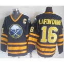Sabres #16 Pat Lafontaine Navy Blue CCM Throwback Stitched Jersey