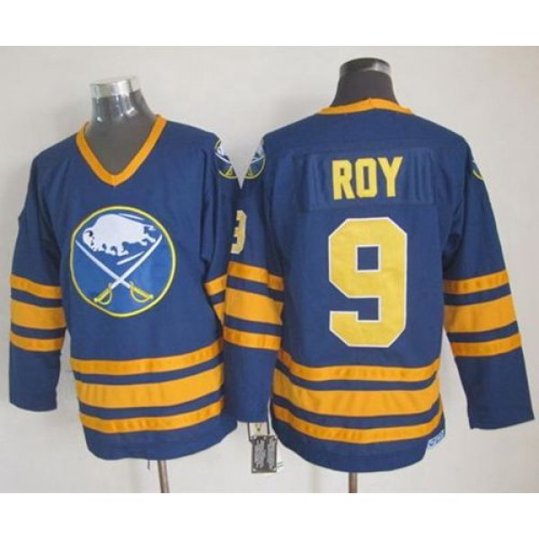 Sabres #9 Derek Roy Navy Blue CCM Throwback Stitched Jersey