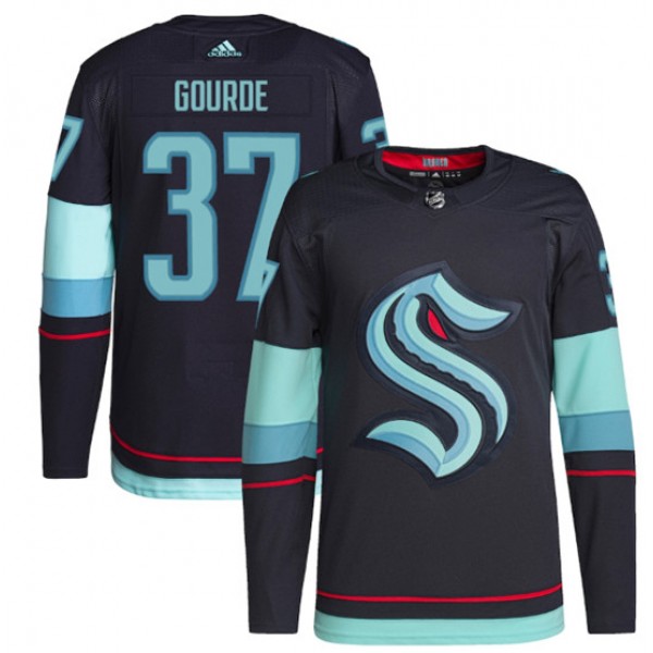 Seattle Kraken #37 Yanni Gourde Navy Stitched Jersey
