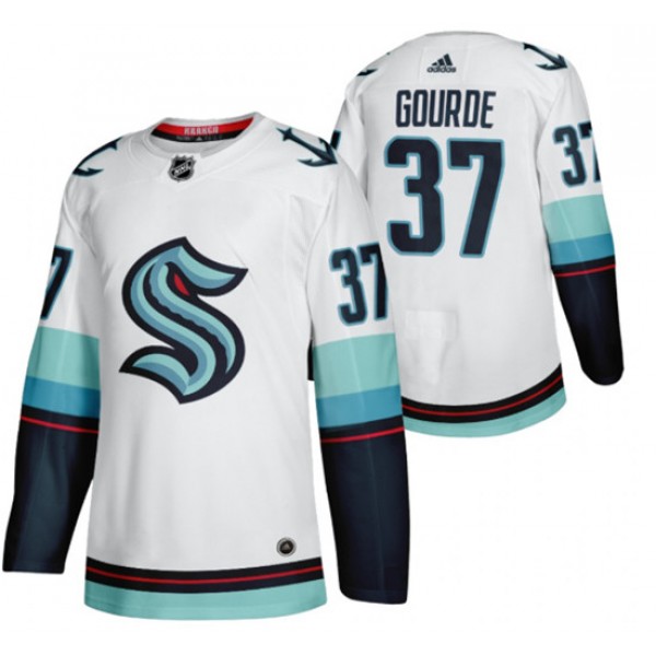 Seattle Kraken #37 Yanni Gourde White Stitched Jersey