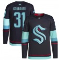 Seattle Kraken #31 Philipp Grubauer Navy Stitched Jersey