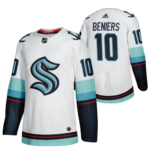 Seattle Kraken #10 Matty Beniers White Stitched Jersey