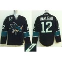Sharks #12 Patrick Marleau Black Autographed Stitched Jersey