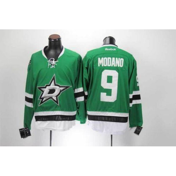 Stars #9 Mike Modano Green Home Stitched Jersey