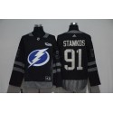 Tampa Bay Lightning #91 Steven Stamkos Black 1917-2017 100th Anniversary Stitched Jersey