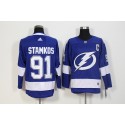 Tampa Bay Lightning #91 Steven Stamkos Blue Stitched Adidas Jersey