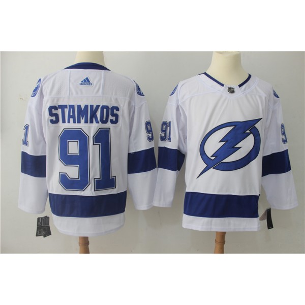 Tampa Bay Lightning #91 Steve Stamkos White Stitched Adidas Jersey