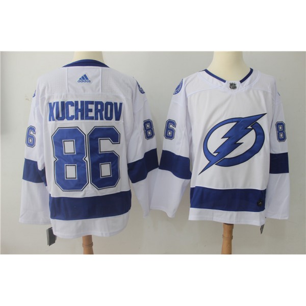 Tampa Bay Lightning #86 Nikita Kucherov White Stitched Adidas Jersey