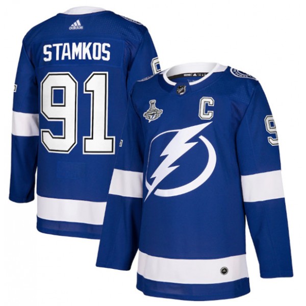 Tampa Bay Lightning #91 Steven Stamkos 2021 Stanley Cup Champions Stitched Jersey