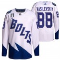 Tampa Bay Lightning #88 Andrei Vasilevskiy 2022 White Stanley Cup Final Patch Breakaway Stitched Jersey