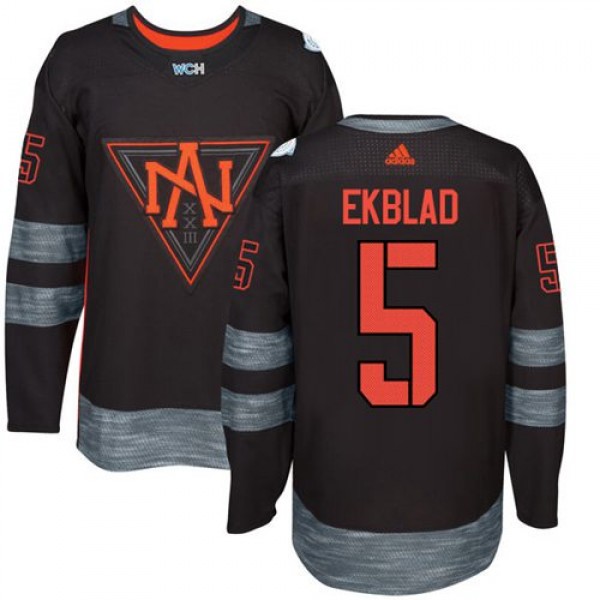 Team North America #5 Aaron Ekblad Black 2016 World Cup Stitched Jersey