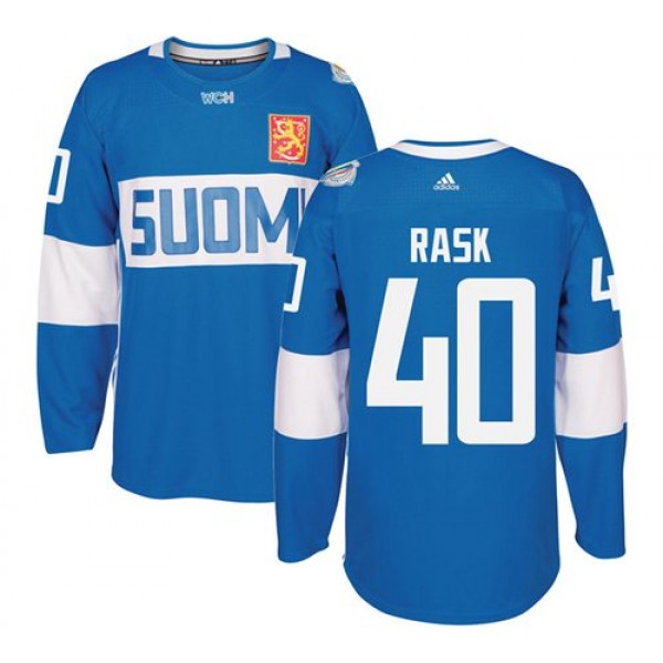 Team Finland #40 Tuukka Rask Blue 2016 World Cup Stitched Jersey