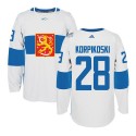 Team Finland #28 Lauri Korpikoski White 2016 World Cup Stitched Jersey