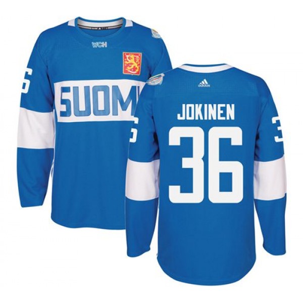 Team Finland #36 Jussi Jokinen Blue 2016 World Cup Stitched Jersey