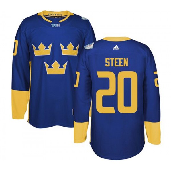 Team Sweden #20 Alexander Steen Blue 2016 World Cup Stitched Jersey