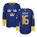 Team Sweden #16 Marcus Kruger Blue 2016 World Cup Stitched Jersey