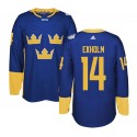 Team Sweden #14 Mattias Ekholm Blue 2016 World Cup Stitched Jersey
