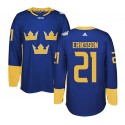 Team Sweden #21 Loui Eriksson Blue 2016 World Cup Stitched Jersey