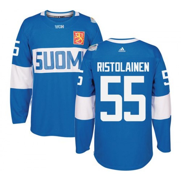 Team Finland #55 Rasmus Ristolainen Blue 2016 World Cup Stitched Jersey