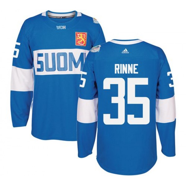 Team Finland #35 Pekka Rinne Blue 2016 World Cup Stitched Jersey