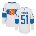 Team Finland #51 Valtteri Filppula White 2016 World Cup Stitched Jersey