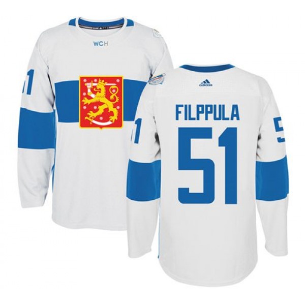 Team Finland #51 Valtteri Filppula White 2016 World Cup Stitched Jersey