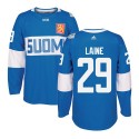 Team Finland #29 Patrik Laine Blue 2016 World Cup Stitched Jersey