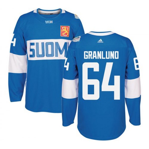 Team Finland #64 Mikael Granlund Blue 2016 World Cup Stitched Jersey