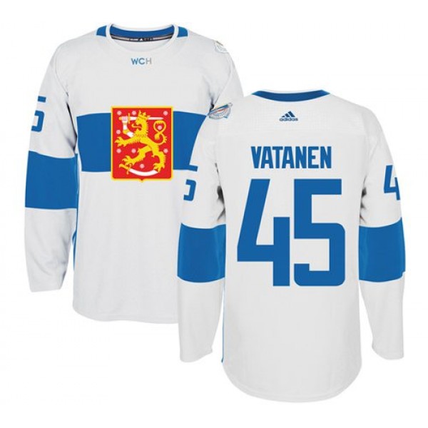 Team Finland #45 Sami Vatanen White 2016 World Cup Stitched Jersey