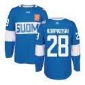 Team Finland #28 Lauri Korpikoski Blue 2016 World Cup Stitched Jersey