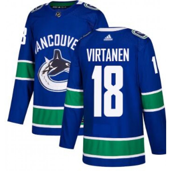 Vancouver Canucks #18 Jake Virtanen Blue Stitched Adidas Jersey