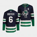 Vancouver Canucks #6 Brock Boeser Navy 2022 Reverse Retro Stitched Jersey
