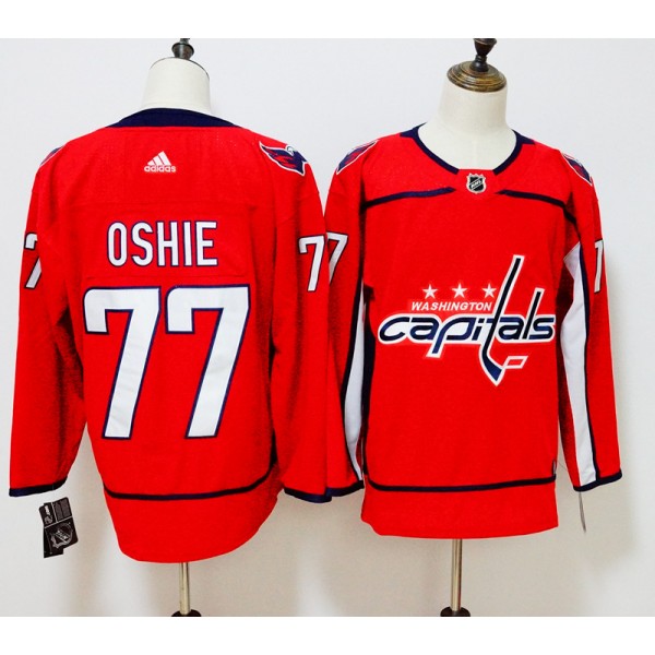 Washington Capitals #77 TJ Oshie Red Stitched Adidas Jersey