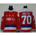 Washington Capitals #70 Braden Holtby Red Stitched Jersey