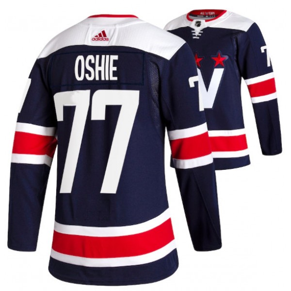 Washington Capitals #77 T.J. Oshie Navy Pro Stitched Jersey