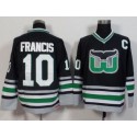 Whalers #10 Ron Francis Black CCM Throwback Stitched Jersey