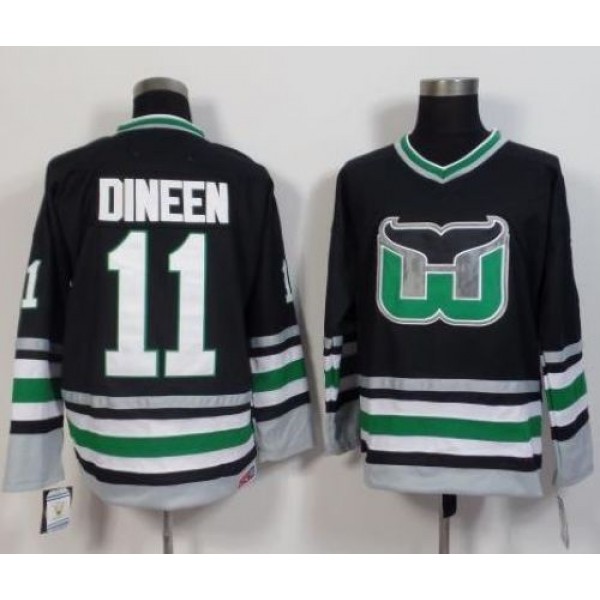 Whalers #11 Kevin Dineen Black CCM Throwback Stitched Jersey