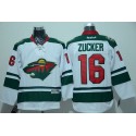 Wild #16 Jason Zucker White Stitched Jersey