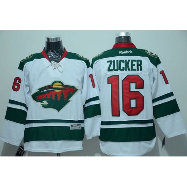 Wild #16 Jason Zucker White Stitched Jersey