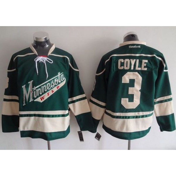 Wild #3 Charlie Coyle Green Stitched Jersey