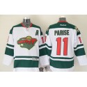 Wild #11 Zach Parise White Stitched Jersey
