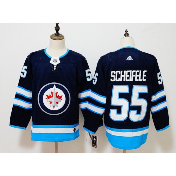 Winnipeg Jets #55 Mark Scheifele Navy Stitched Adidas Jersey
