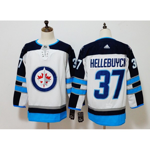 Winnipeg Jets #37 Connor Hellebuyck White Stitched Adidas Jersey