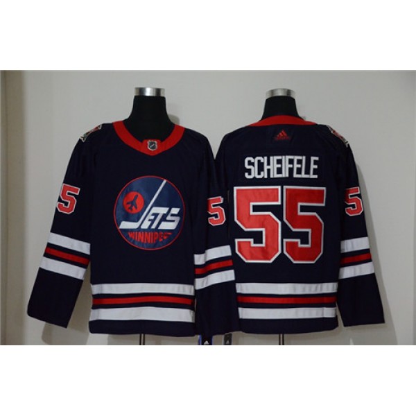 Winnipeg Jets #55 Mark Scheifele Navy Stitched Jersey