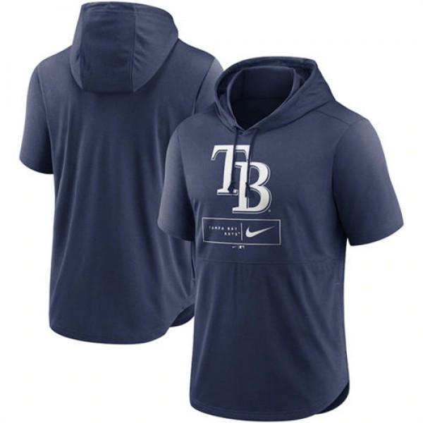 Tampa Bay Rays Navy Short Sleeve Pullover Hoodie