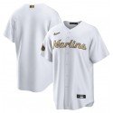 Miami Marlins Blank 2022 All-Star White Cool Base Stitched Jersey